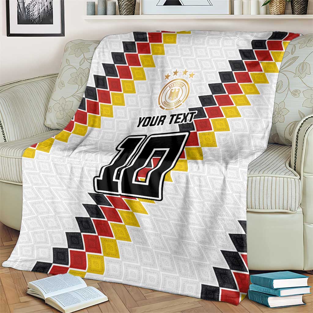 Custom Germany National Football Blanket Inspired German Flag and Bavarian Renaissance Motifs - Wonder Print Shop
