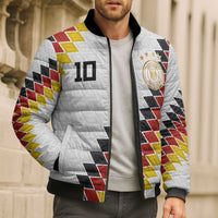 Custom Germany National Football Bomber Puffer Jacket Inspired German Flag and Bavarian Renaissance Motifs - Wonder Print Shop