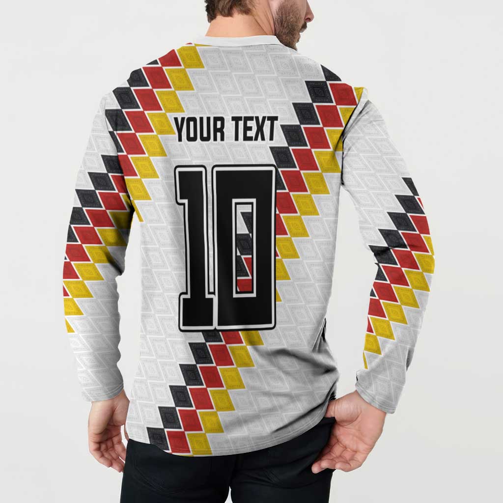Custom Germany National Football Button Sweatshirt Inspired German Flag and Bavarian Renaissance Motifs - Wonder Print Shop