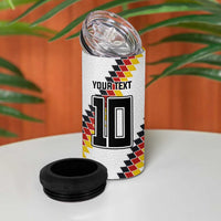 Custom Germany National Football 4 in 1 Can Cooler Tumbler Inspired German Flag and Bavarian Renaissance Motifs - Wonder Print Shop