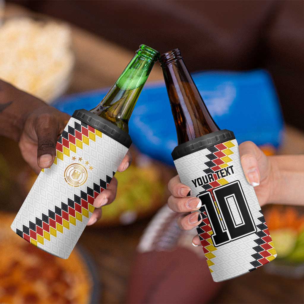 Custom Germany National Football 4 in 1 Can Cooler Tumbler Inspired German Flag and Bavarian Renaissance Motifs - Wonder Print Shop