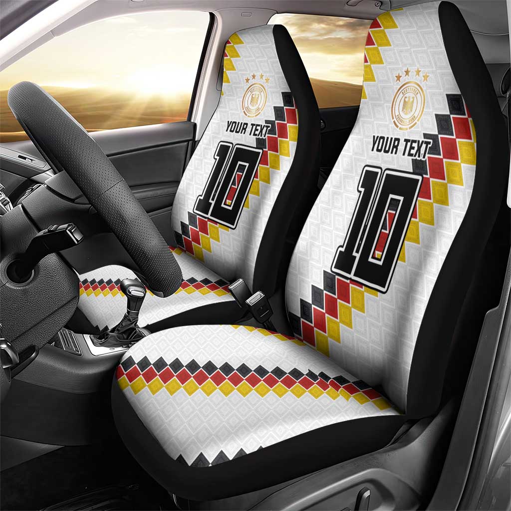 Custom Germany National Football Car Seat Cover Inspired German Flag and Bavarian Renaissance Motifs - Wonder Print Shop