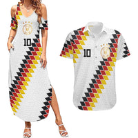 Custom Germany National Football Couples Matching Summer Maxi Dress and Hawaiian Shirt Inspired German Flag and Bavarian Renaissance Motifs - Wonder Print Shop
