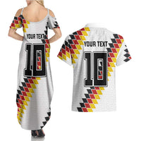 Custom Germany National Football Couples Matching Summer Maxi Dress and Hawaiian Shirt Inspired German Flag and Bavarian Renaissance Motifs - Wonder Print Shop