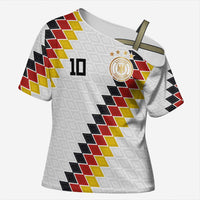 Custom Germany National Football Cross Shoulder Shirt Inspired German Flag and Bavarian Renaissance Motifs - Wonder Print Shop