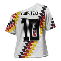 Custom Germany National Football Cross Shoulder Shirt Inspired German Flag and Bavarian Renaissance Motifs - Wonder Print Shop
