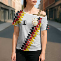 Custom Germany National Football Cross Shoulder Shirt Inspired German Flag and Bavarian Renaissance Motifs - Wonder Print Shop