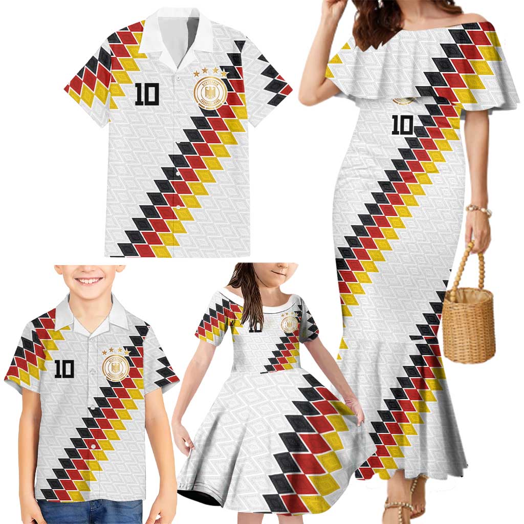 Custom Germany National Football Family Matching Mermaid Dress and Hawaiian Shirt Inspired German Flag and Bavarian Renaissance Motifs - Wonder Print Shop