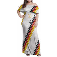 Custom Germany National Football Family Matching Off Shoulder Maxi Dress and Hawaiian Shirt Inspired German Flag and Bavarian Renaissance Motifs - Wonder Print Shop