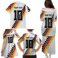 Custom Germany National Football Family Matching Puletasi and Hawaiian Shirt Inspired German Flag and Bavarian Renaissance Motifs - Wonder Print Shop