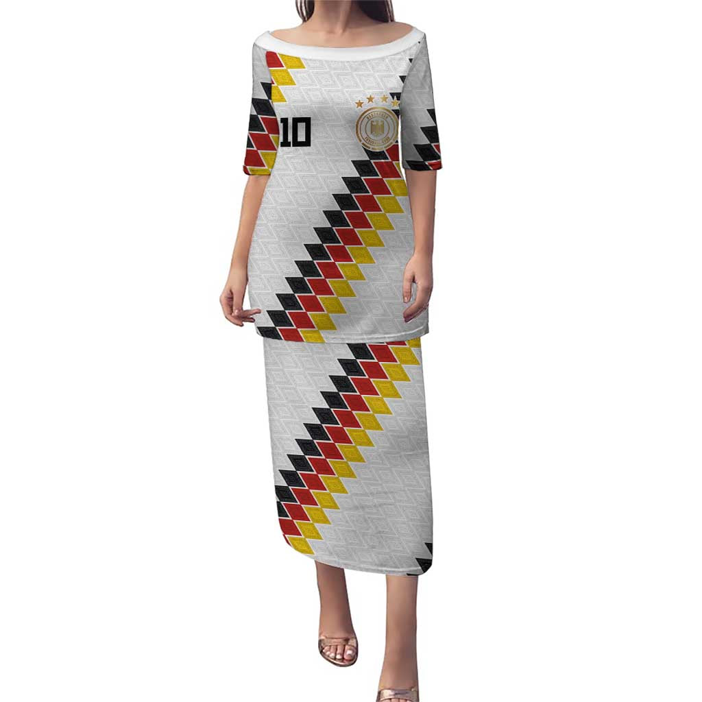 Custom Germany National Football Family Matching Puletasi and Hawaiian Shirt Inspired German Flag and Bavarian Renaissance Motifs - Wonder Print Shop