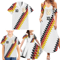 Custom Germany National Football Family Matching Summer Maxi Dress and Hawaiian Shirt Inspired German Flag and Bavarian Renaissance Motifs - Wonder Print Shop