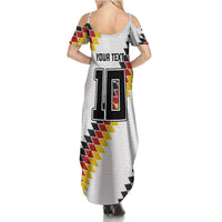 Custom Germany National Football Family Matching Summer Maxi Dress and Hawaiian Shirt Inspired German Flag and Bavarian Renaissance Motifs - Wonder Print Shop