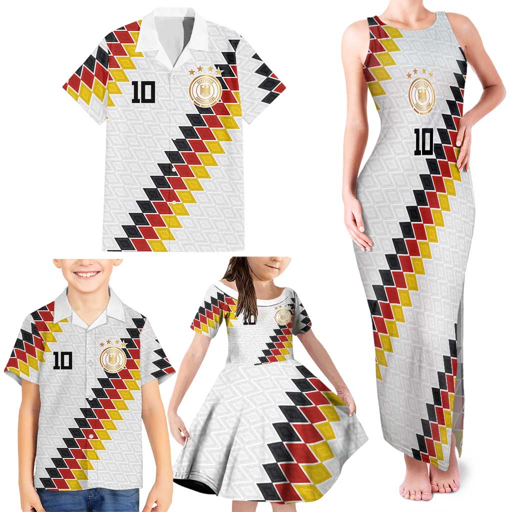 Custom Germany National Football Family Matching Tank Maxi Dress and Hawaiian Shirt Inspired German Flag and Bavarian Renaissance Motifs - Wonder Print Shop