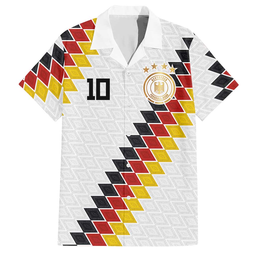 Custom Germany National Football Hawaiian Shirt Inspired German Flag and Bavarian Renaissance Motifs - Wonder Print Shop