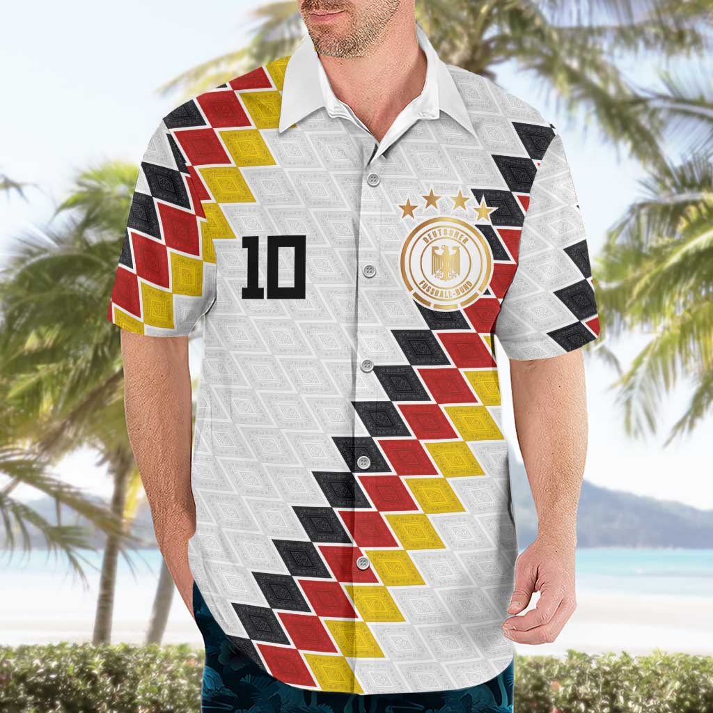 Custom Germany National Football Hawaiian Shirt Inspired German Flag and Bavarian Renaissance Motifs - Wonder Print Shop