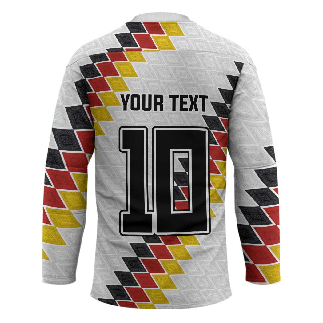 Custom Germany National Football Hockey Jersey Inspired German Flag and Bavarian Renaissance Motifs - Wonder Print Shop
