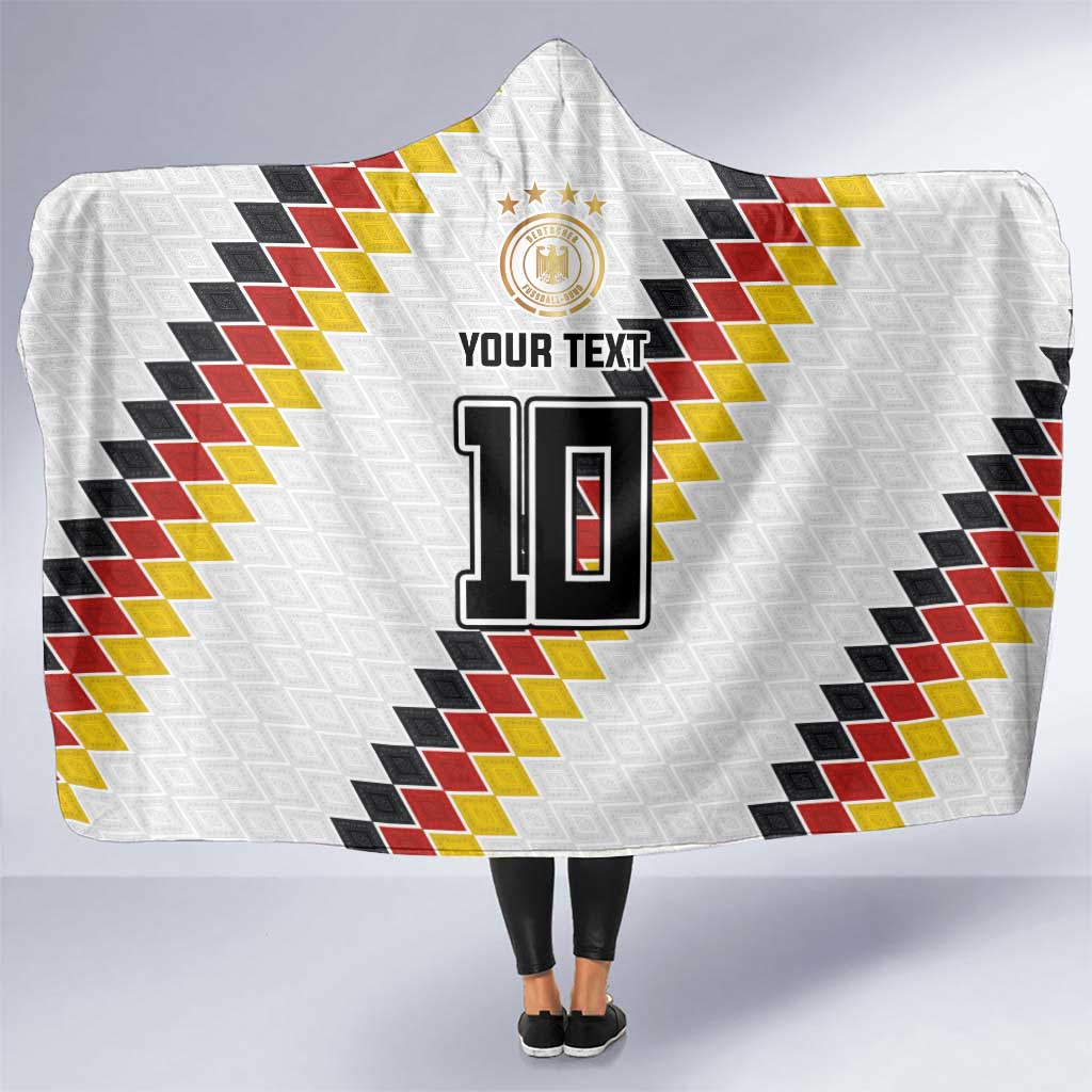 Custom Germany National Football Hooded Blanket Inspired German Flag and Bavarian Renaissance Motifs - Wonder Print Shop