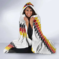Custom Germany National Football Hooded Blanket Inspired German Flag and Bavarian Renaissance Motifs - Wonder Print Shop