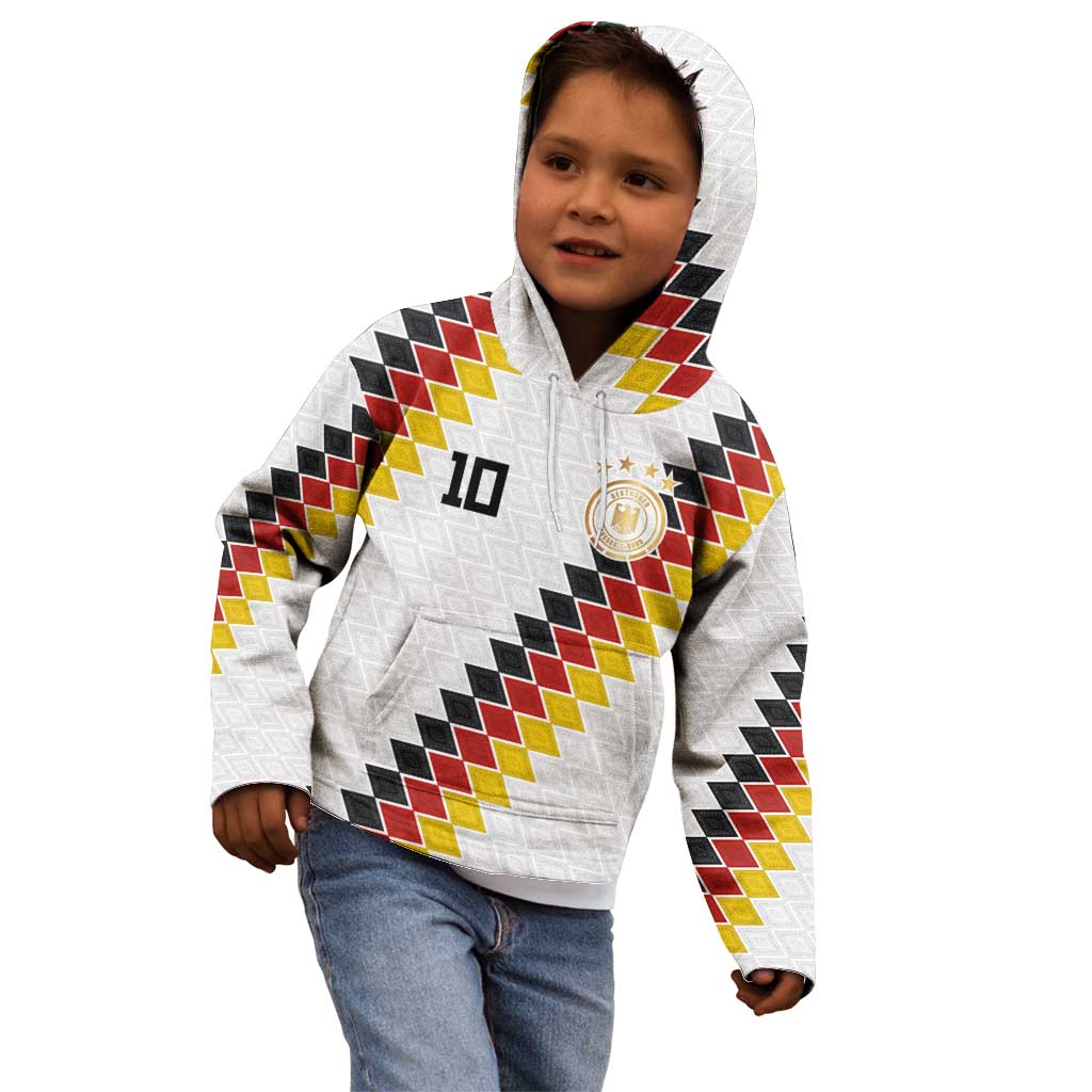 Custom Germany National Football Kid Hoodie Inspired German Flag and Bavarian Renaissance Motifs - Wonder Print Shop