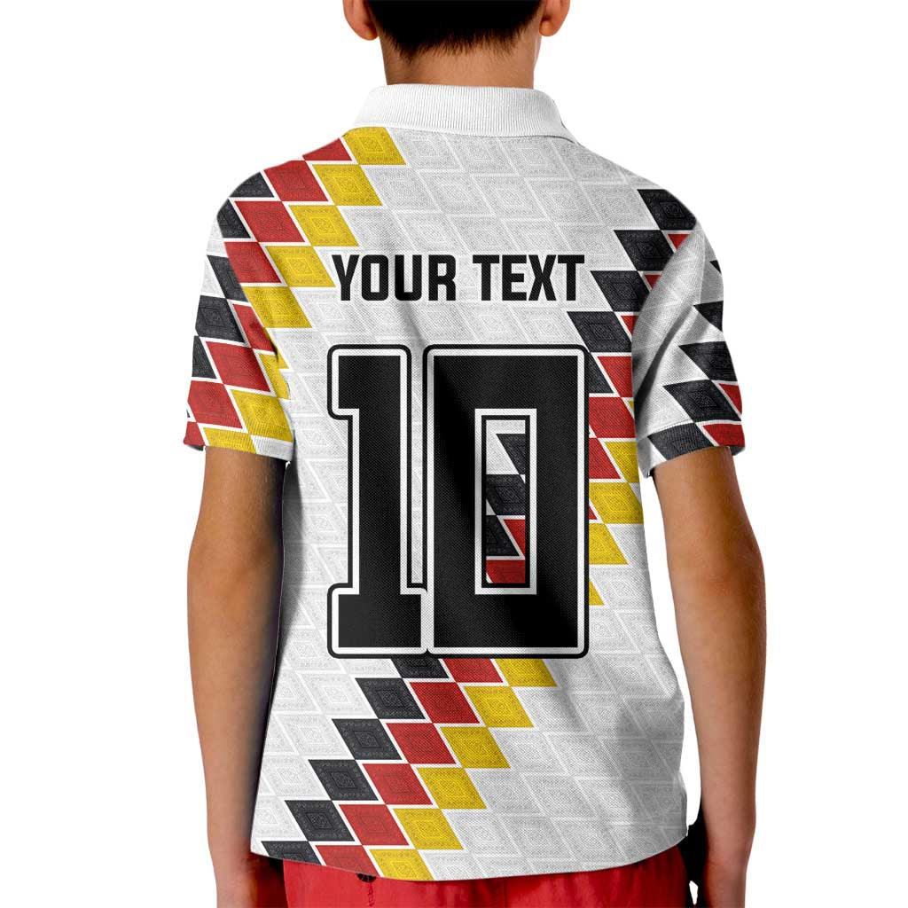Custom Germany National Football Kid Polo Shirt Inspired German Flag and Bavarian Renaissance Motifs - Wonder Print Shop