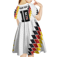 Custom Germany National Football Kid Short Sleeve Dress Inspired German Flag and Bavarian Renaissance Motifs - Wonder Print Shop