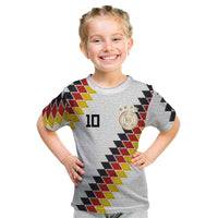 Custom Germany National Football Kid T Shirt Inspired German Flag and Bavarian Renaissance Motifs - Wonder Print Shop