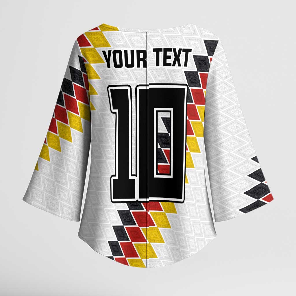 Custom Germany National Football Kimono Sleeve Blouse Inspired German Flag and Bavarian Renaissance Motifs - Wonder Print Shop