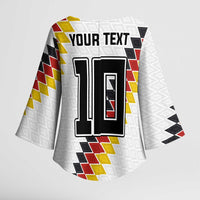 Custom Germany National Football Kimono Sleeve Blouse Inspired German Flag and Bavarian Renaissance Motifs - Wonder Print Shop