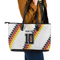 Custom Germany National Football Leather Tote Bag Inspired German Flag and Bavarian Renaissance Motifs - Wonder Print Shop