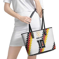 Custom Germany National Football Leather Tote Bag Inspired German Flag and Bavarian Renaissance Motifs - Wonder Print Shop