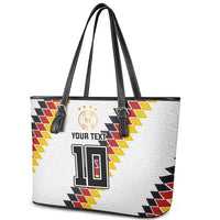 Custom Germany National Football Leather Tote Bag Inspired German Flag and Bavarian Renaissance Motifs - Wonder Print Shop