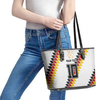 Custom Germany National Football Leather Tote Bag Inspired German Flag and Bavarian Renaissance Motifs - Wonder Print Shop