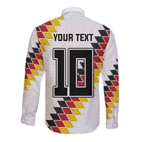 Custom Germany National Football Long Sleeve Button Shirt Inspired German Flag and Bavarian Renaissance Motifs - Wonder Print Shop
