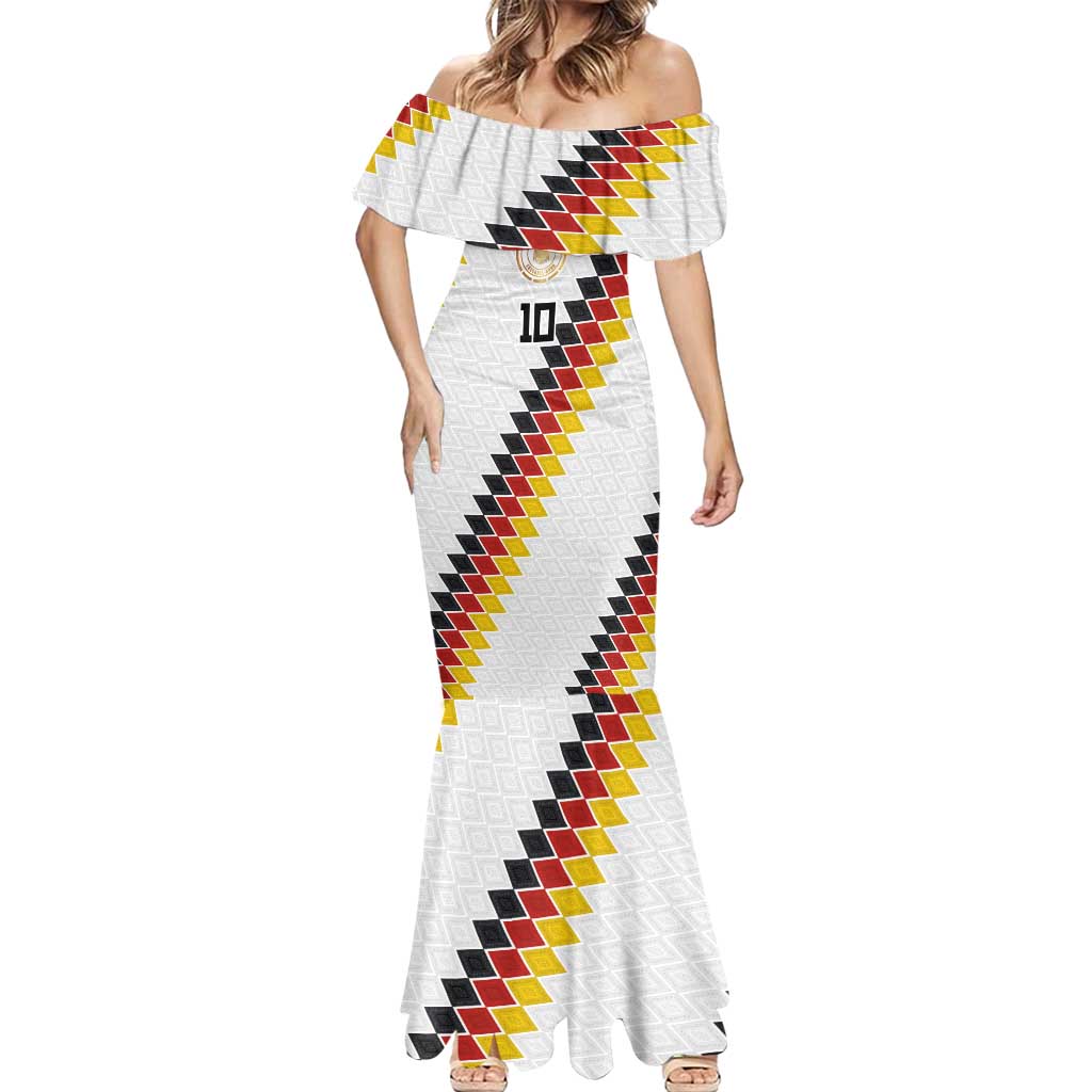 Custom Germany National Football Mermaid Dress Inspired German Flag and Bavarian Renaissance Motifs - Wonder Print Shop