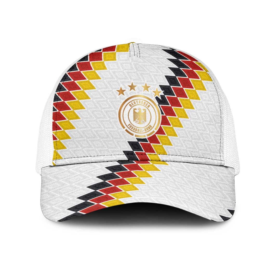 Germany National Football Mesh Trucker Cap Inspired by German Flag and Bavarian Renaissance Ornaments Motifs - Wonder Print Shop