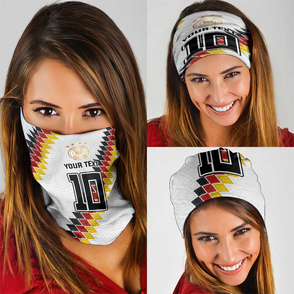 Custom Germany National Football Neck Gaiter Inspired German Flag and Bavarian Renaissance Motifs - Wonder Print Shop