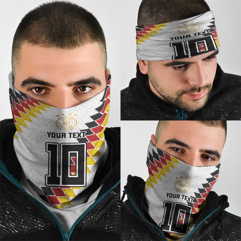 Custom Germany National Football Neck Gaiter Inspired German Flag and Bavarian Renaissance Motifs - Wonder Print Shop