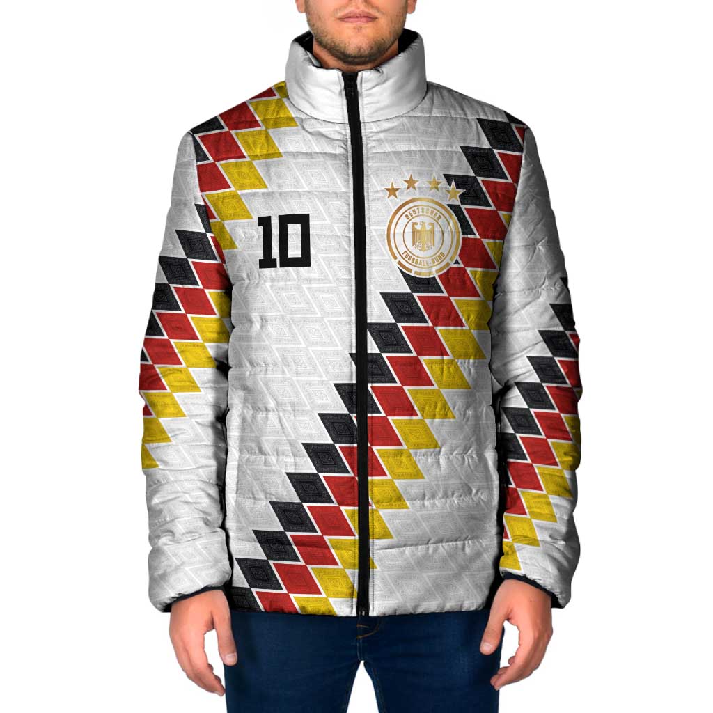 Custom Germany National Football Padded Jacket Inspired German Flag and Bavarian Renaissance Motifs - Wonder Print Shop
