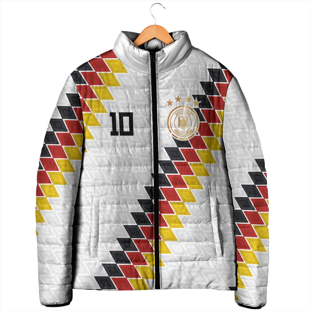 Custom Germany National Football Padded Jacket Inspired German Flag and Bavarian Renaissance Motifs - Wonder Print Shop