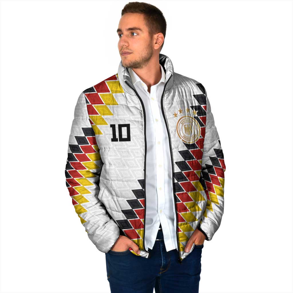 Custom Germany National Football Padded Jacket Inspired German Flag and Bavarian Renaissance Motifs - Wonder Print Shop