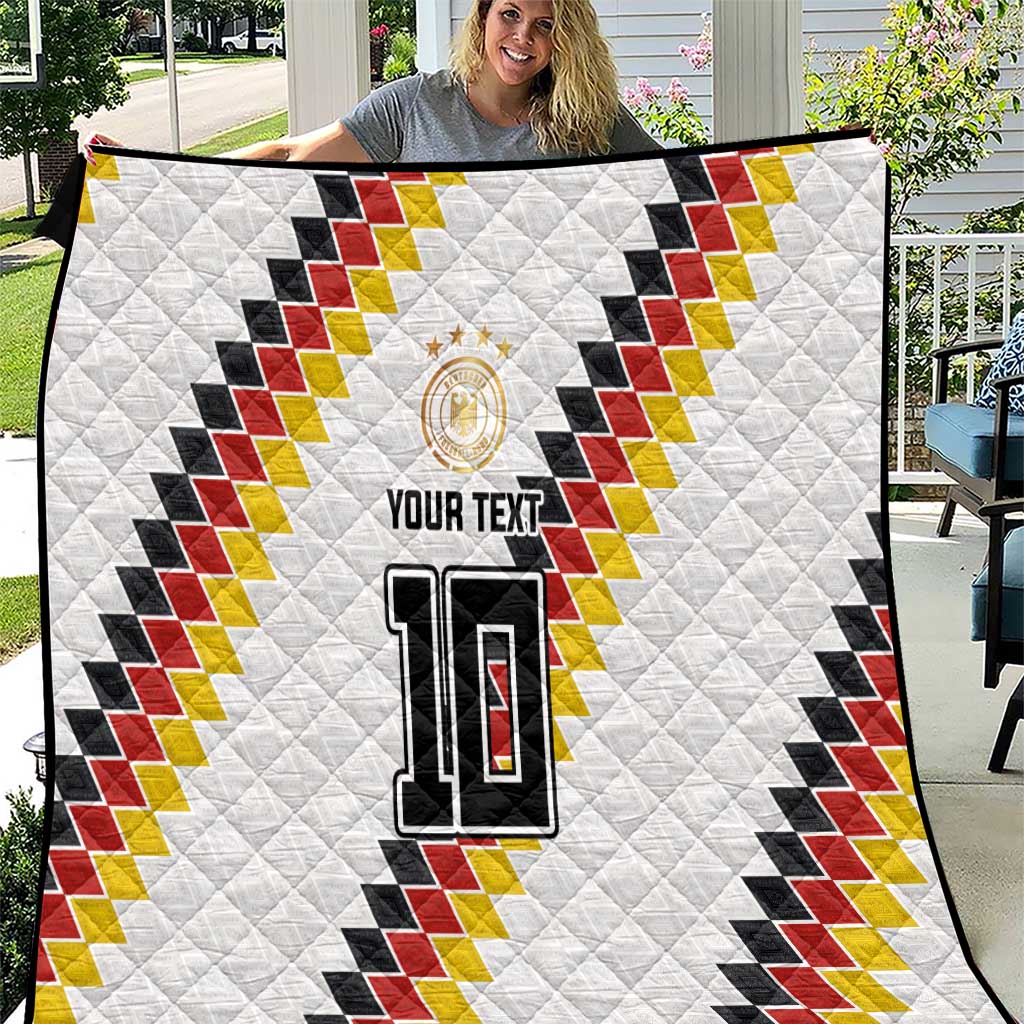 Custom Germany National Football Quilt Inspired German Flag and Bavarian Renaissance Motifs - Wonder Print Shop