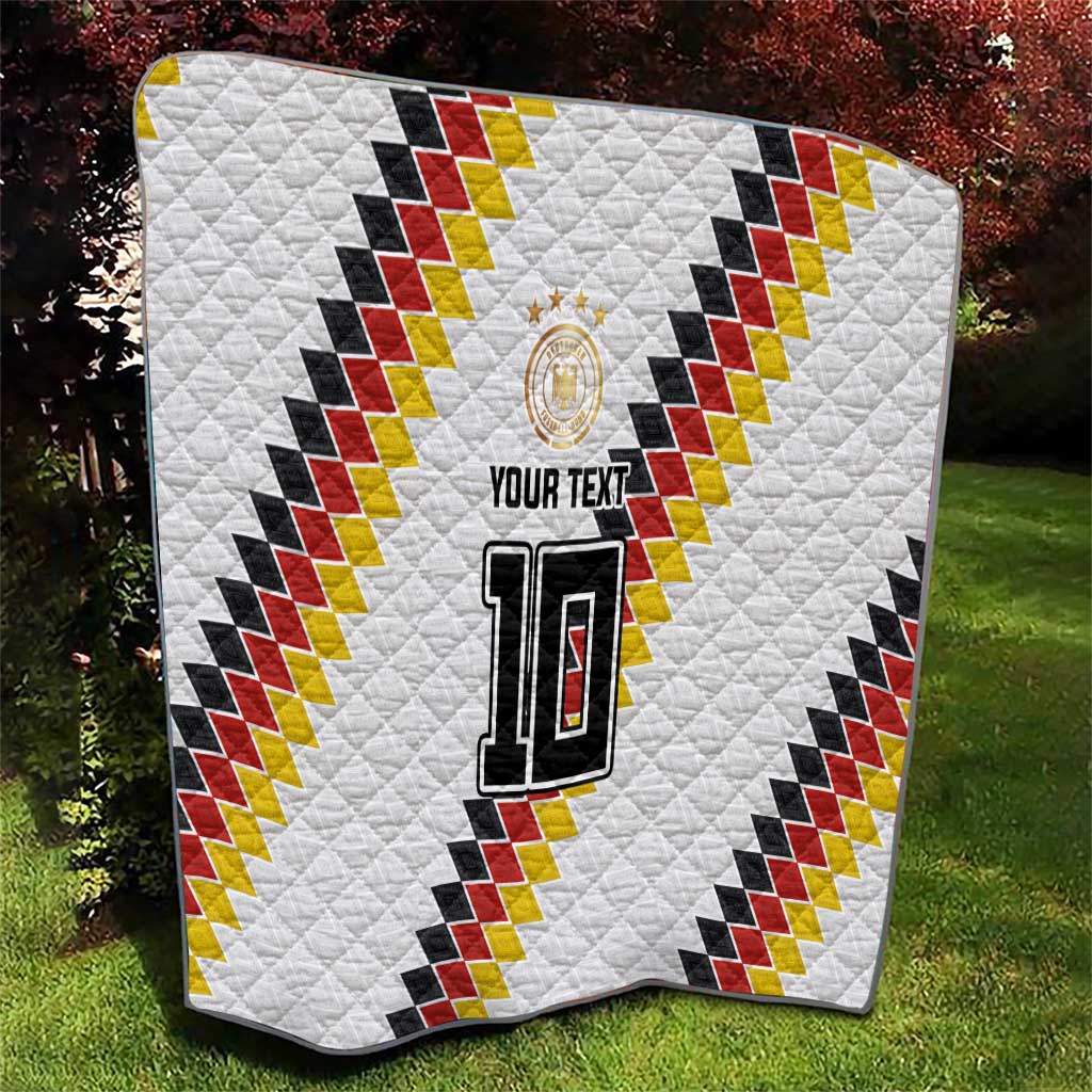 Custom Germany National Football Quilt Inspired German Flag and Bavarian Renaissance Motifs - Wonder Print Shop