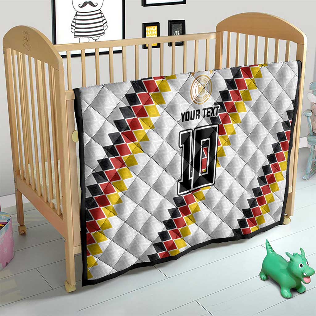Custom Germany National Football Quilt Inspired German Flag and Bavarian Renaissance Motifs - Wonder Print Shop