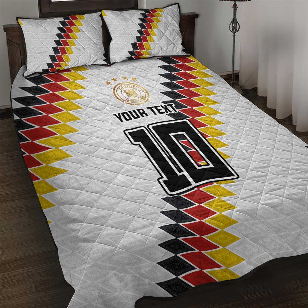 Custom Germany National Football Quilt Bed Set Inspired German Flag and Bavarian Renaissance Motifs - Wonder Print Shop