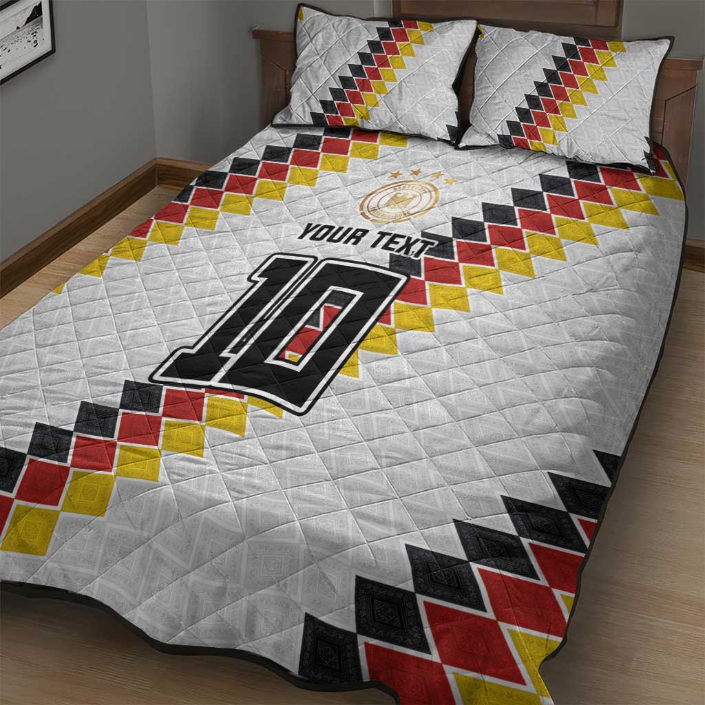 Custom Germany National Football Quilt Bed Set Inspired German Flag and Bavarian Renaissance Motifs - Wonder Print Shop