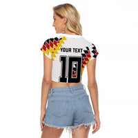 Custom Germany National Football Raglan Cropped T Shirt Inspired German Flag and Bavarian Renaissance Motifs - Wonder Print Shop