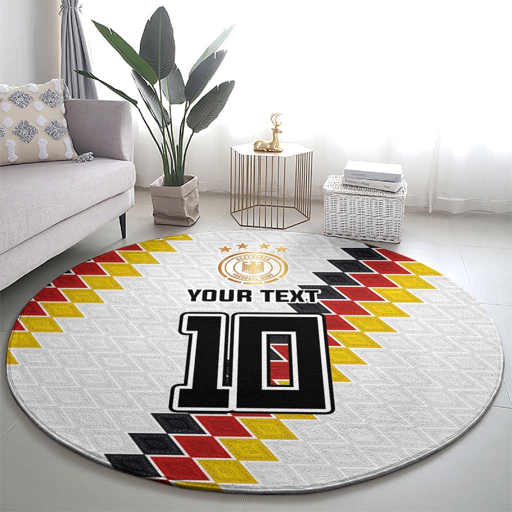 Custom Germany National Football Round Carpet Inspired German Flag and Bavarian Renaissance Motifs - Wonder Print Shop