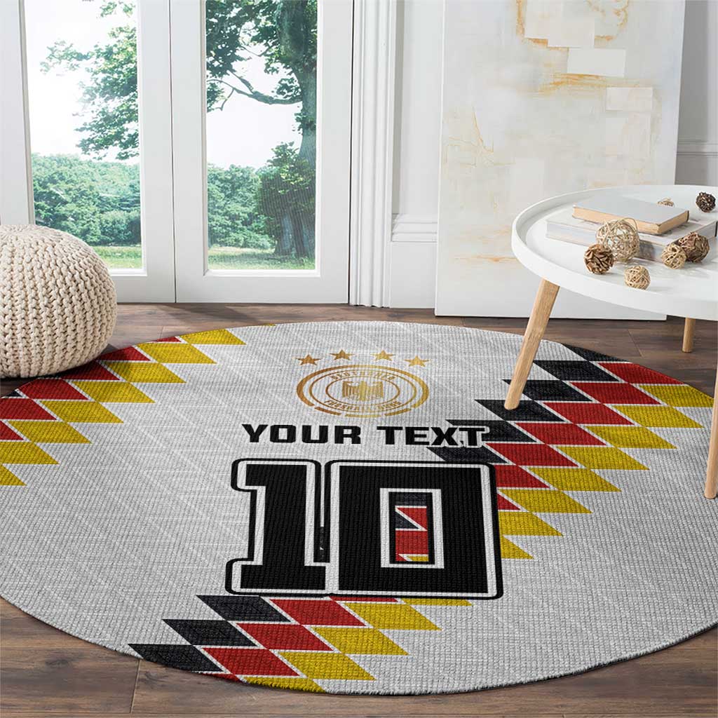 Custom Germany National Football Round Carpet Inspired German Flag and Bavarian Renaissance Motifs - Wonder Print Shop