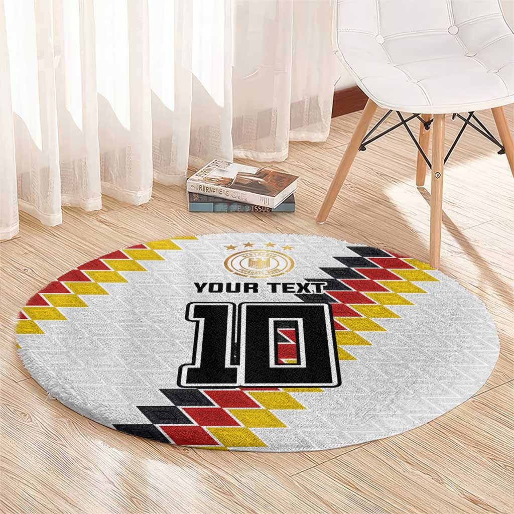 Custom Germany National Football Round Carpet Inspired German Flag and Bavarian Renaissance Motifs - Wonder Print Shop